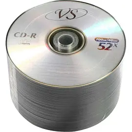Диск CD-R VS 700 МБ 52x bulk VSCDRB5003 (50 штук в упаковке)