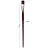 Кисть художественная синтетика бордовая Гамма "Вернисаж", плоская №24, длинная ручка Фото 1