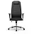 Кресло офисное МЕТТА "К-29-2D" хром, экокожа, сиденье и спинка мягкие, черное Фото 2