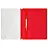 Папка-скоросшиватель пластик. перф. СТАММ А4, 180мкм, красная с прозр. верхом Фото 0