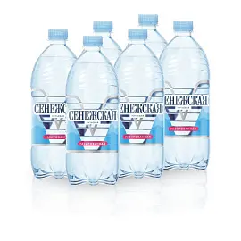 Вода питьевая Сенежская газированная 1 л (6 штук в упаковке)