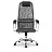 Кресло офисное МЕТТА "SU-B-8" хром, ткань-сетка, сиденье мягкое, темно-серое Фото 2