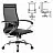 Кресло офисное МЕТТА "К-9" хром, прочная сетка, сиденье и спинка регулируемые, черное Фото 0