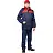 Куртка рабочая зимняя мужская з08-КУ со светоотражающим кантом синяя/красная (размер 52-54, рост 182-188) Фото 0