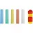Мелки цветные для асфальта Мульти-Пульти, 5шт., 5цв., круглые, с держателем, блистер Фото 0