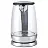 Чайник KITFORT КТ-619, 1,7 л, 2200 Вт, закрытый нагревательный элемент, стекло, серебристый, KT-619 Фото 0