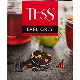 Чай черный Tess Earl Grey 100 пакетиков (бергамот)