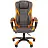 Кресло игровое Chairman "Game 22", экокожа премиум серая/оранжевая Фото 0