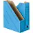 Лоток вертикальный для бумаг 75 мм Attache картонный синий (2 штуки в упаковке)