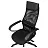Кресло руководителя Helmi HL-E87, спинка сетка черная/экокожа, сиденье ткань черная, пластик, механизм качания Фото 3