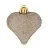 Набор украшений Сердца пластик золотистые (высота 7 см, 6 штук в упаковке) Фото 2