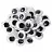 Глазки для творчества самоклеящиеся, вращающиеся, черно-белые, 15 мм, 30 шт., ОСТРОВ СОКРОВИЩ, 661310 Фото 1