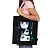 Сумка шоппер BRAUBERG PREMIUM, канвас, 40х35 см, на кнопке, карман, черный, "Anime face", 271903 Фото 3