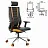 Кресло компьютерное МЕТТА "ErgoLife" 10 B2-160D, 2D-подголовник, экокожа/сетка, черное/оранжевое Фото 1