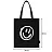 Сумка шоппер BRAUBERG, канвас, 40х35 см, черный, "Smiley", 271900 Фото 4