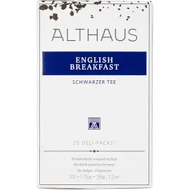 Чай Althaus Deli Packs English Breakfast черный 20 пакетиков