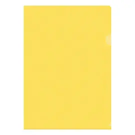Папка-уголок OfficeSpace А4, 150мкм, пластик, прозрачная желтая