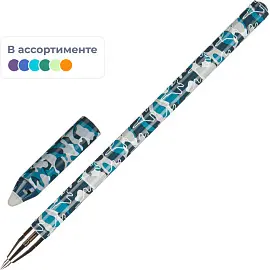 Ручка гелевая со стираемыми чернилами M&G Army синяя (толщина линии 0.35 мм)