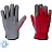Перчатки рабочие защитные JetaSafety JLE621 трикотажные с искусственной кожей красные/серые (размер 10, XL)
