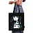 Сумка шоппер BRAUBERG PREMIUM, канвас, 40х35 см, на кнопке, карман, черный, "Anime face", 271903 Фото 4