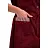 Халат для горничных и уборщиц у01-ХЛ с длинным рукавом бордовый (размер 60-62, рост 158-164) Фото 3