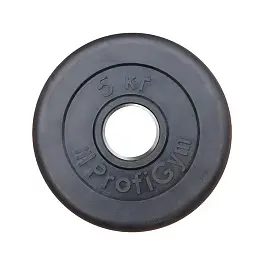 Диск обрезиненный ProfiGym диаметр 26 мм 5 кг черный