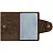 Визитница карманная OfficeSpace на кнопке, 10*7см, 18 карманов, натуральная кожа, темно-коричневый Фото 1