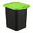 Ведро для мусора Пуро 18 л пластик черный/зеленый (29.5x34.5x35 см)