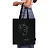 Сумка шоппер BRAUBERG, канвас, 40х35 см, черный, "Vector girl", 271899 Фото 3