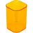 Подставка-стакан СТАММ "Фаворит", пластиковая, квадратная, тонированная оранжевая Фото 0