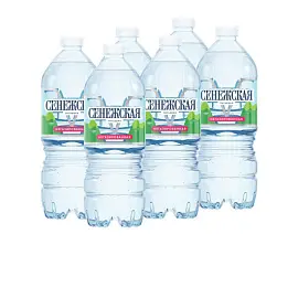 Вода питьевая Сенежская негазированная 1 л (6 штук в упаковке)
