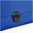 Папка-портфель 1 отделение СТАММ А4, 600мкм, на замке, пластик, синий Фото 3