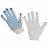 Перчатки защитные трикотажные с ПВХ покрытием белые (точка, 4 нити, 10 класс, универсальный размер, 50 пар в упаковке) Фото 0