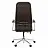 Кресло офисное МЕТТА "К-29" хром, экокожа, сиденье и спинка мягкие, темно-коричневое Фото 3