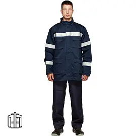 Куртка-накидка для защиты от электродуги Энергия летняя синяя (35.2 кал/см2, размер 52-54, рост 182-188)