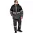 Куртка рабочая зимняя мужская з43-КУ с СОП серая/черная (размер 52-54, рост 170-176) Фото 0