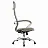 Кресло офисное МЕТТА "L1m 42", хром, сиденье и спинка мягкие, велюр, светло-серое Фото 3