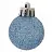 Новогоднее украшение Remeco Collection Шар Нежное сияние пластик синее (диаметр 6 см, 24 штуки в наборе)