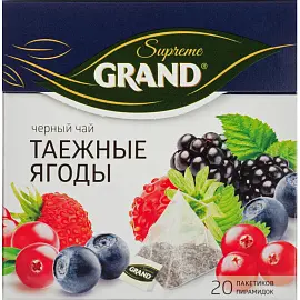 Чай черный Grand Таежные ягоды 20 пирамидок