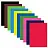 Картон цветной А4 немелованный, 50 листов 10 цветов, склейка, BRAUBERG, 200х290 мм, 113559 Фото 1