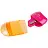 Точилка пластиковая с ластиком Faber-Castell "Combi Mini" 1 отверстие, контейнер, розовый/оранжевый Фото 3