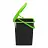 Ведро для мусора Пуро 18 л пластик черный/зеленый (29.5x34.5x35 см) Фото 1