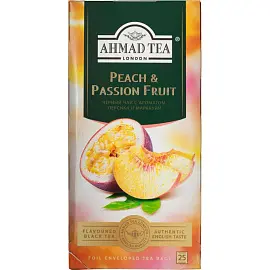 Чай черный Ahmad Tea Peach & Passion Fruit 25 пакетиков (персик, маракуйя)