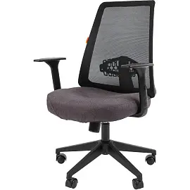 Кресло офисное Chairman 535 LT серое/черное (сетка/ткань, пластик)