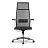 Кресло офисное МЕТТА "К-7-Т" хром, прочная сетка, сиденье и спинка регулируемые, черное Фото 2