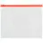 Папка-конверт на zip-молнии OfficeSpace А5, полипропилен, 150мкм, прозрачная, карман, молния красная