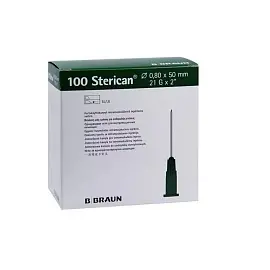 Игла пункционная B.Braun Sterican 21G (0.8х50 мм, 100 штук в упаковке)