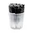 Ручка шариковая СТАММ "РШ 800" черная, 0,7мм, прозрачный корпус Фото 3