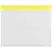 Папка-конверт на zip-молнии OfficeSpace А5, полипропилен, 150мкм, прозрачная, карман, молния желтая