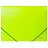 Папка на резинках BRAUBERG "Neon", неоновая, зеленая, до 300 листов, 0,5 мм, 227460 Фото 0